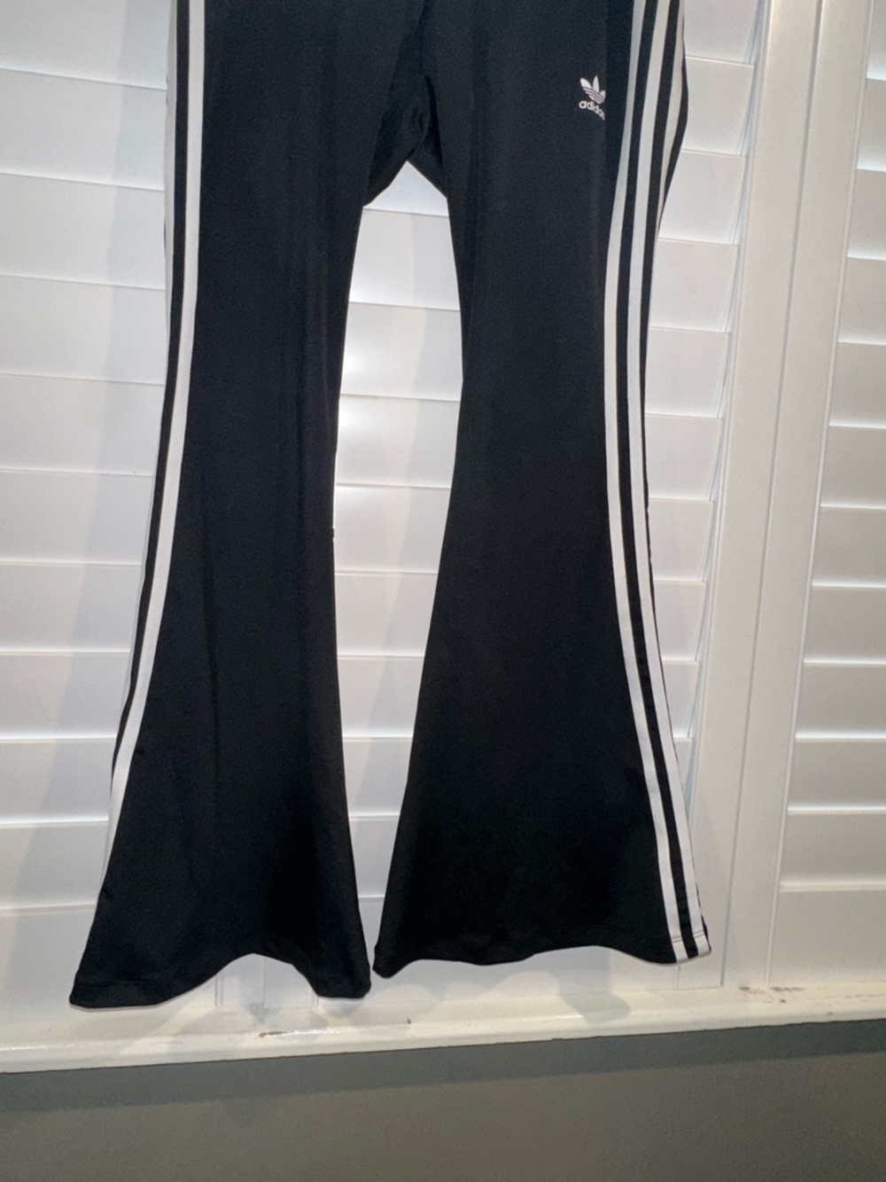 Adidas Black Flared Joggers - Picture 3 of 5